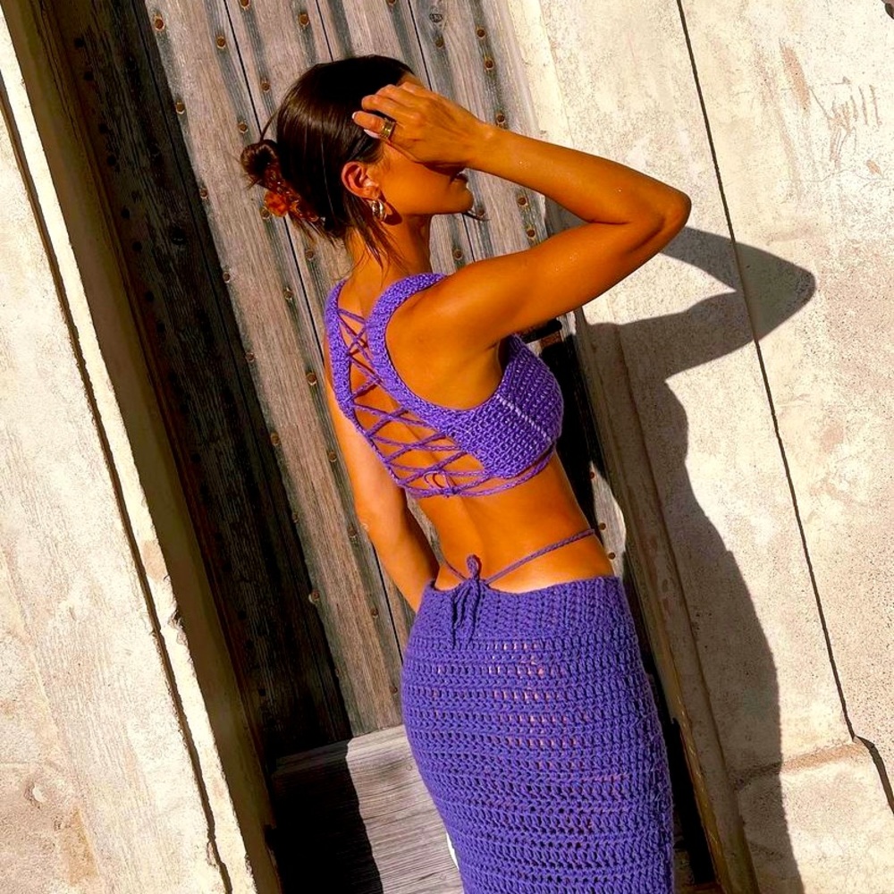 JBD Apparel Ion Top and Skirt Set - Purple - Picture 6 of 10